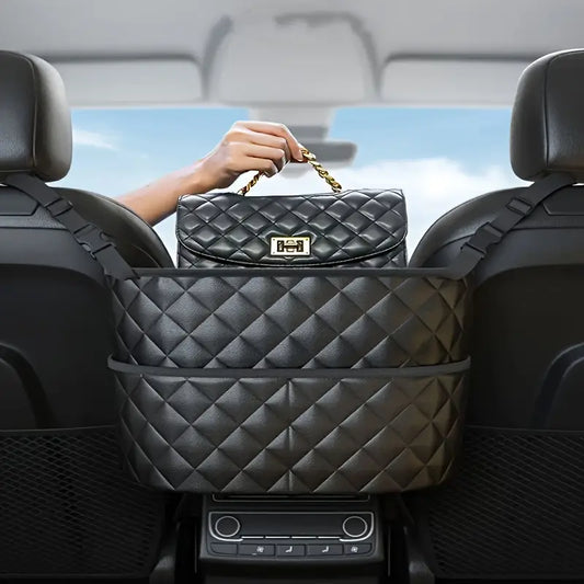 Leather Car Seat Back Organizer