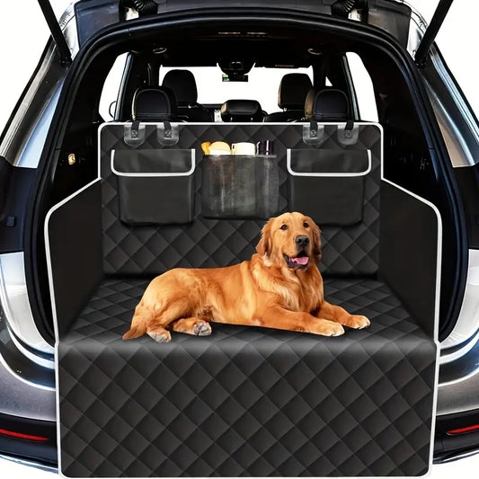 Pet Car Seat Cover With 3 Storage Pockets
